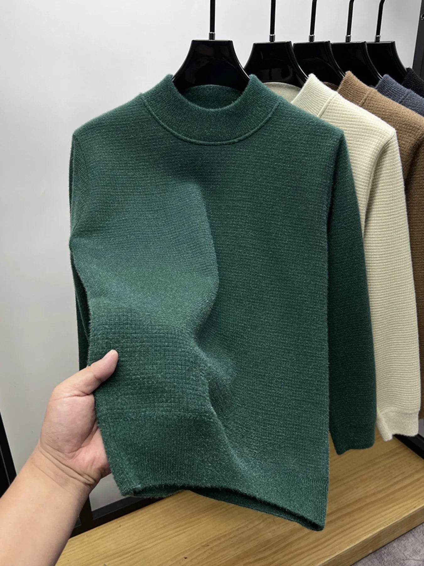 Men's Textured Long Sleeve Sweater - Tredona LLC
