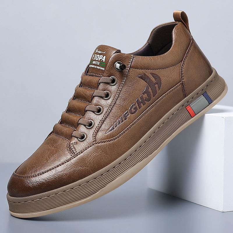 New Breathable All-matching Casual Men's Leather Shoes - Tredona LLC