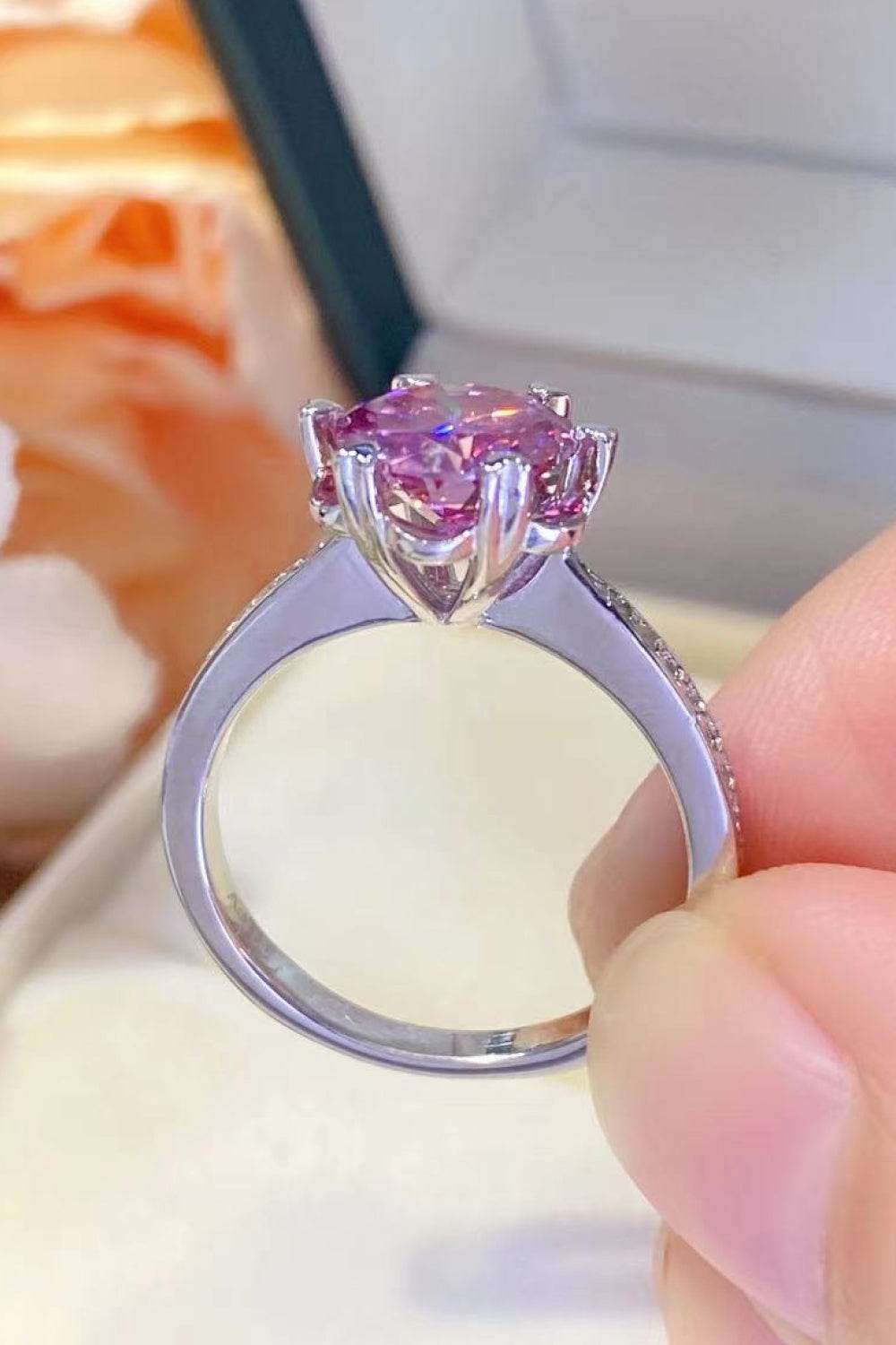 Shining For You 2 Carat Moissanite 925 Sterling Silver Ring - Tredona LLC