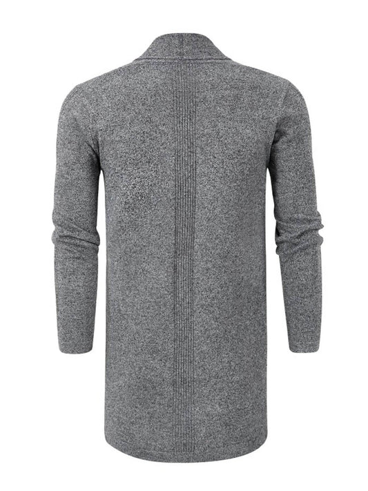 Men's Plus Size Open Front Long Sleeve Knit Cardigan - Tredona LLC