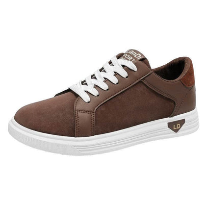 Men's Shoes Low-top Casual Leather Sneakers - Tredona LLC