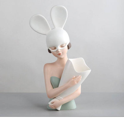 Bunny Girl Decoration Home Living Room Desktop Decoration Birthday Wedding Gift - Tredona LLC