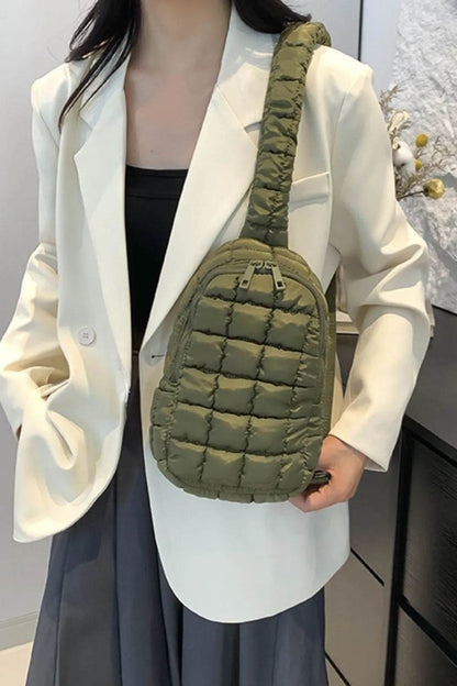 Quilted Nylon Crossbody Bag - Tredona LLC