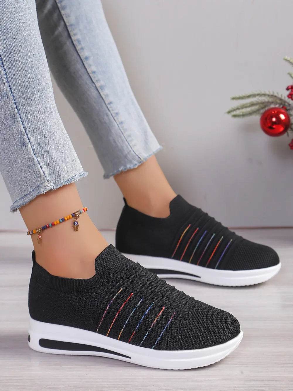 Breathable Mesh Wedge Sneakers - Tredona LLC