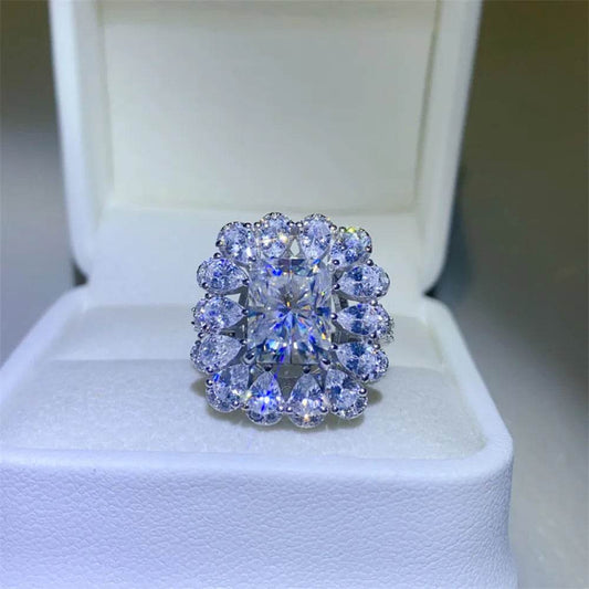 3 Carat Moissanite 925 Sterling Silver Ring - Tredona LLC