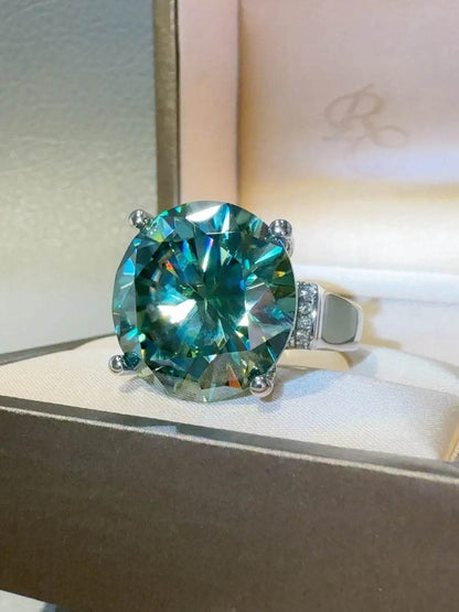 20 Carat Moissanite 925 Sterling Silver Ring - Tredona LLC