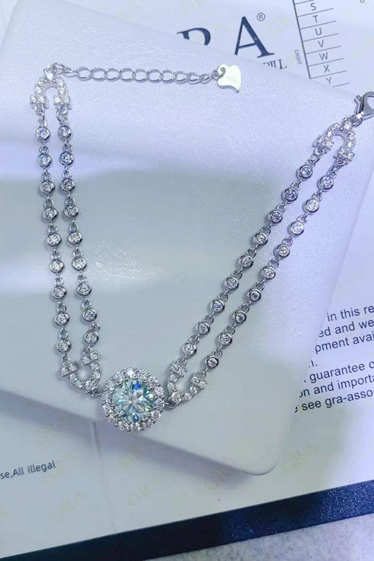 2 Carat Moissanite Double-Layered Bracelet - Tredona LLC