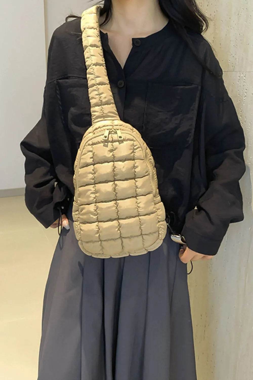 Quilted Nylon Crossbody Bag - Tredona LLC