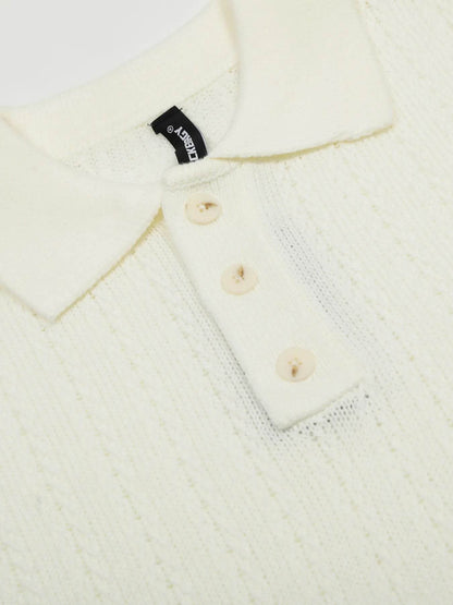 Men's Button Detail Short Sleeve Polo - Tredona LLC