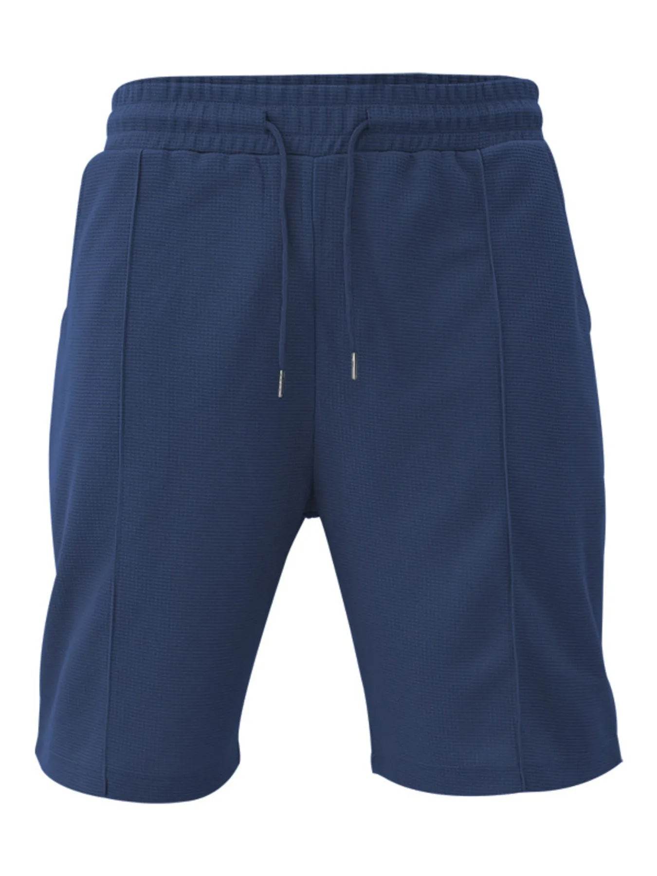 Men's Plus Size Quarter Zip Short Sleeve Top and Shorts Set - Tredona LLC