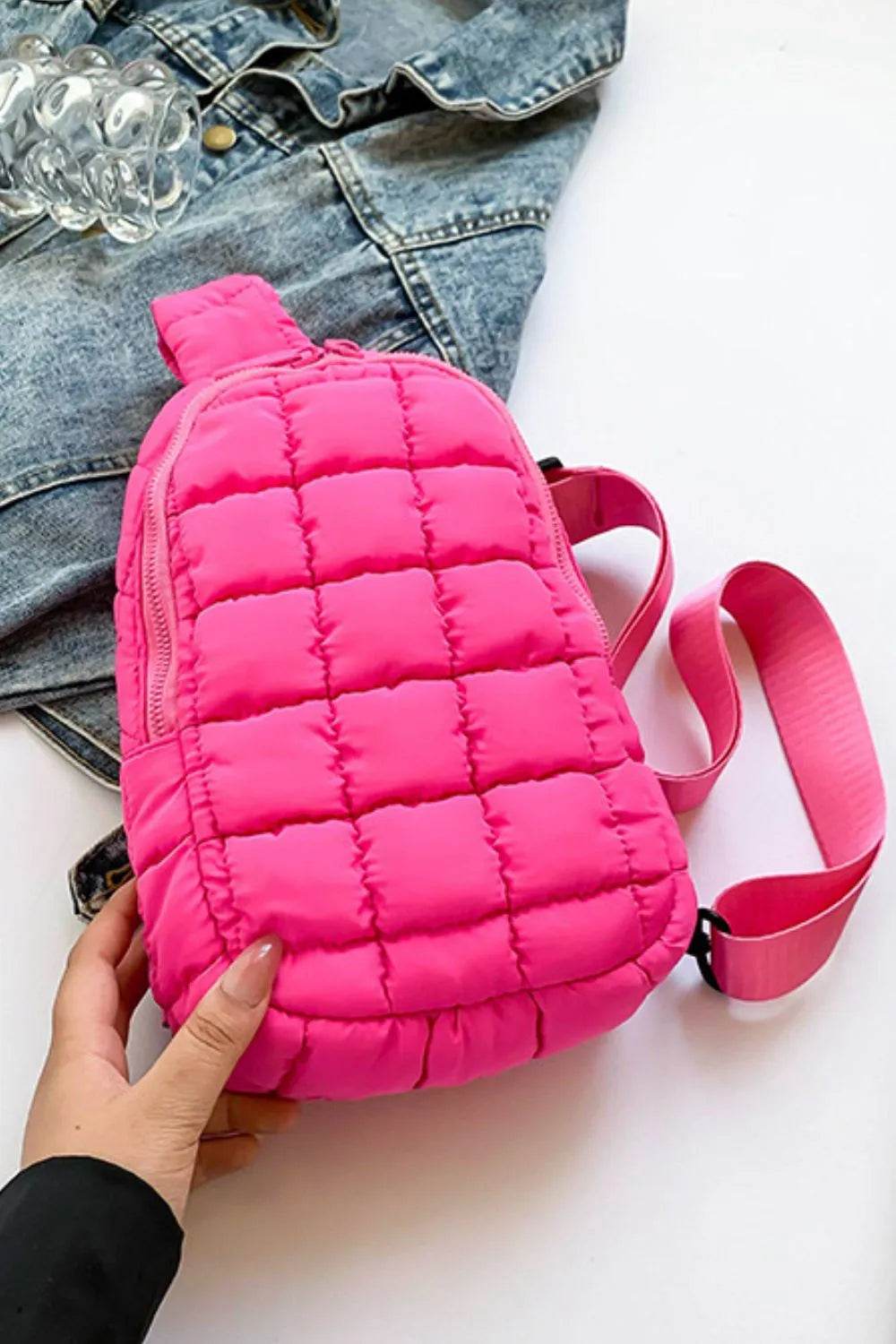 Quilted Nylon Crossbody Bag - Tredona LLC