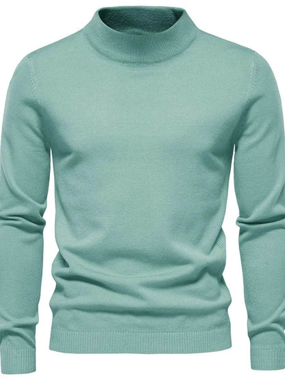 Men's Mock Neck Long Sleeve Sweater - Tredona LLC