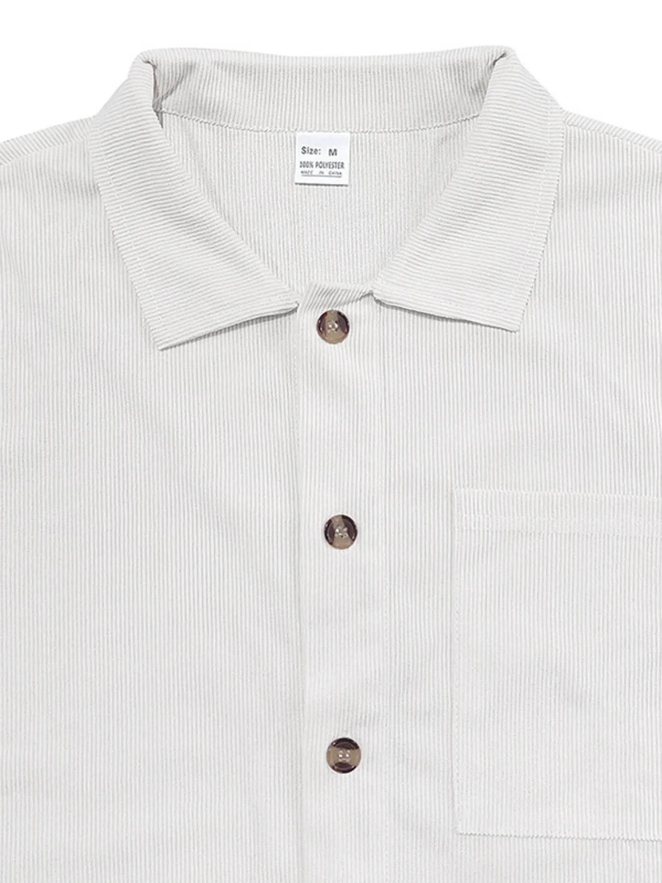 Men's Full Size Button Up Top and Shorts Set Plus Size - Tredona LLC