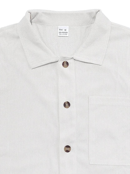 Men's Full Size Button Up Top and Shorts Set Plus Size - Tredona LLC