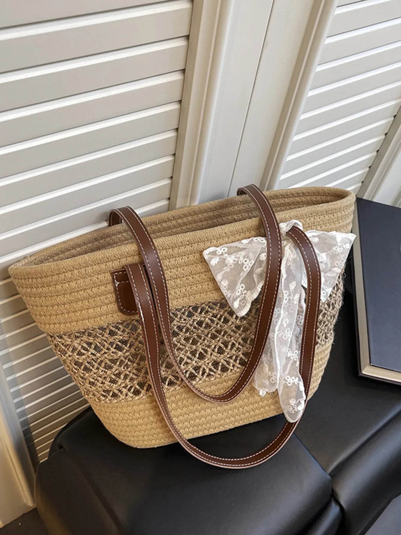 Woven Straw Shoulder Bag - Tredona LLC