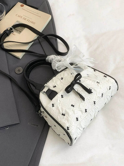 Ruched Bow Crossbody Bag - Tredona LLC