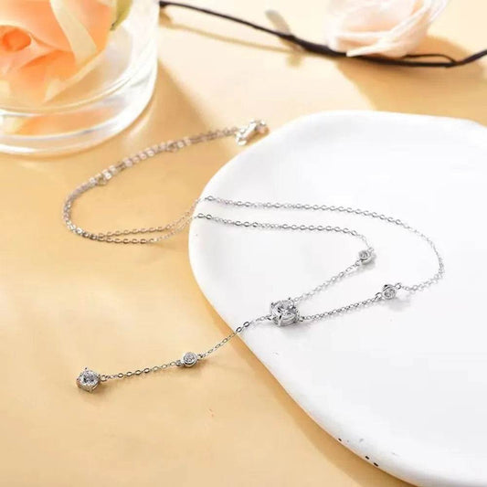 1.5 Carat Moissanite 925 Sterling Silver Necklace - Tredona LLC