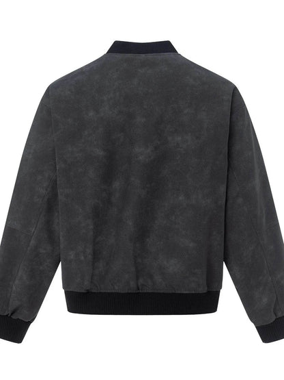 Men's Zip Up Letter Graphic Bomber Jacket - Tredona LLC