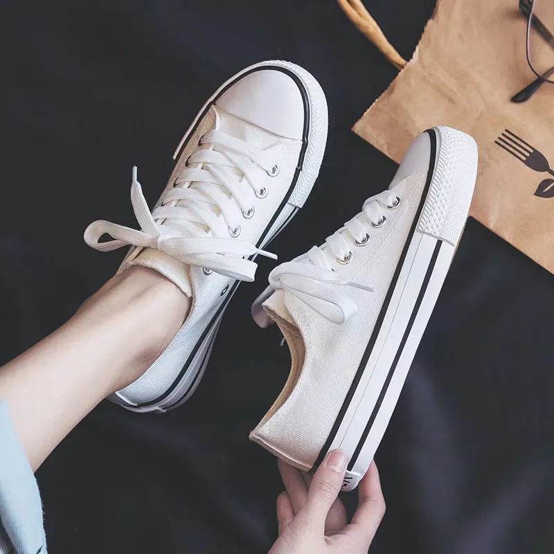 Lace Up Round Toe Sneakers - Tredona LLC