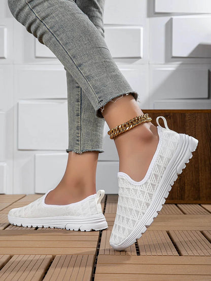 Breathable Mesh Slip-On Sneakers - Tredona LLC