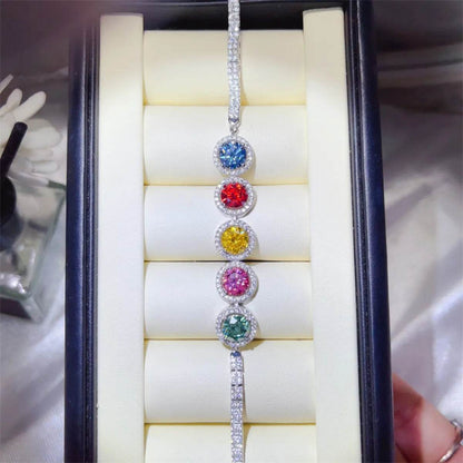 5 Carat 925 Sterling Silver Moissanite Bracelet - Tredona LLC