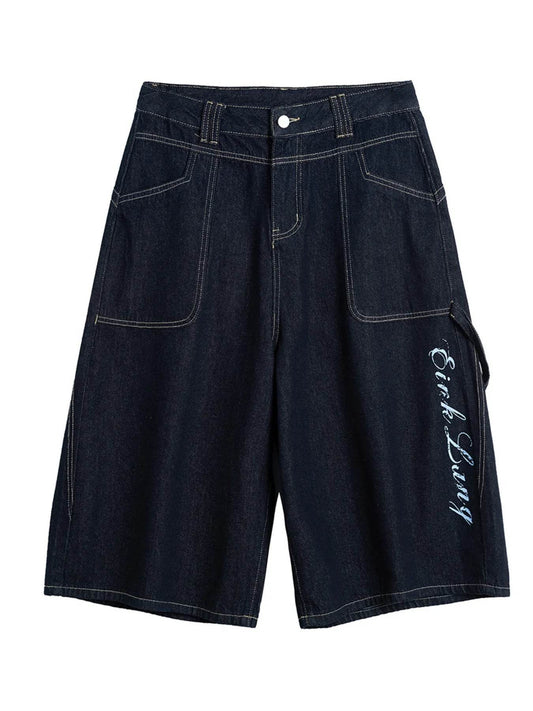 Men's Wash Denim Shorts - Tredona LLC
