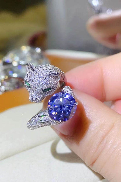 2 Carat Moissanite Adjustable Animal Bypass Ring - Tredona LLC