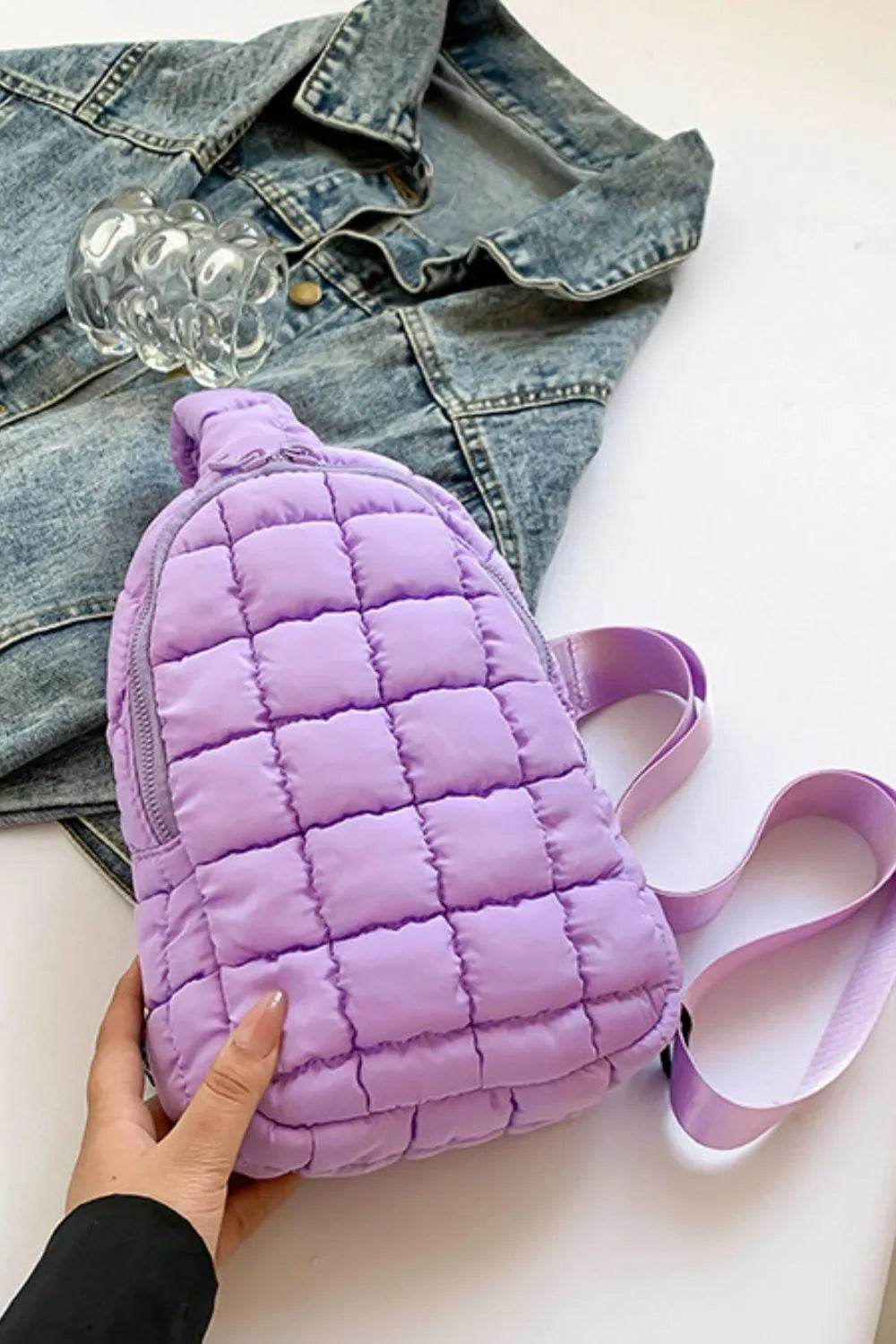 Quilted Nylon Crossbody Bag - Tredona LLC