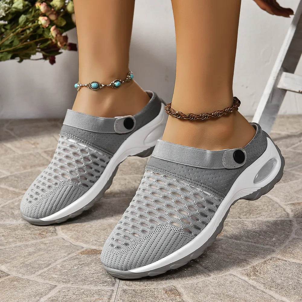 Breathable Mesh Round Toe Sneakers - Tredona LLC