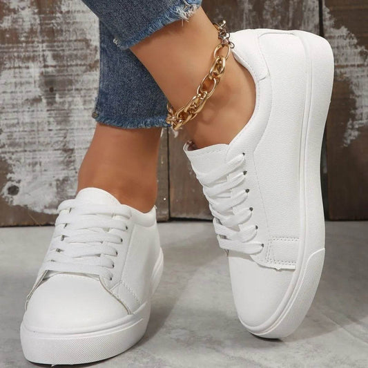 Round Toe Platform Sneakers - Tredona LLC
