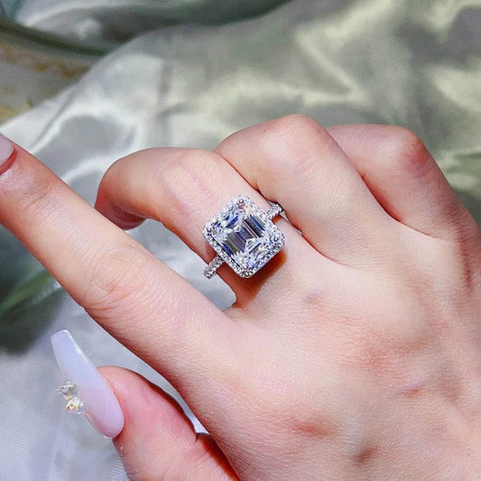 5 Carat Moissanite 925 Sterling Silver Ring - Tredona LLC