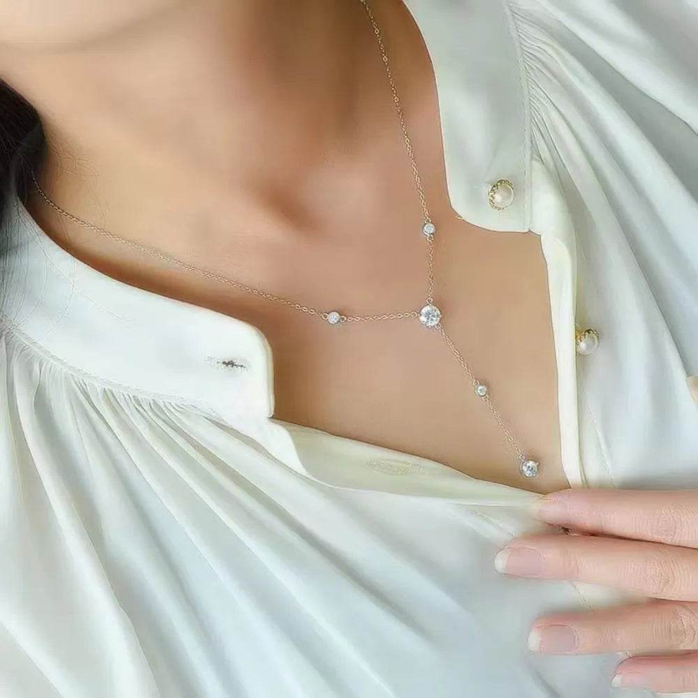 1.5 Carat Moissanite 925 Sterling Silver Necklace - Tredona LLC