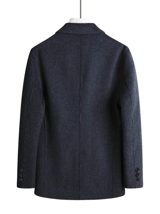 Men's Plus Size Lapel Collar Long Sleeve Blazer - Tredona LLC