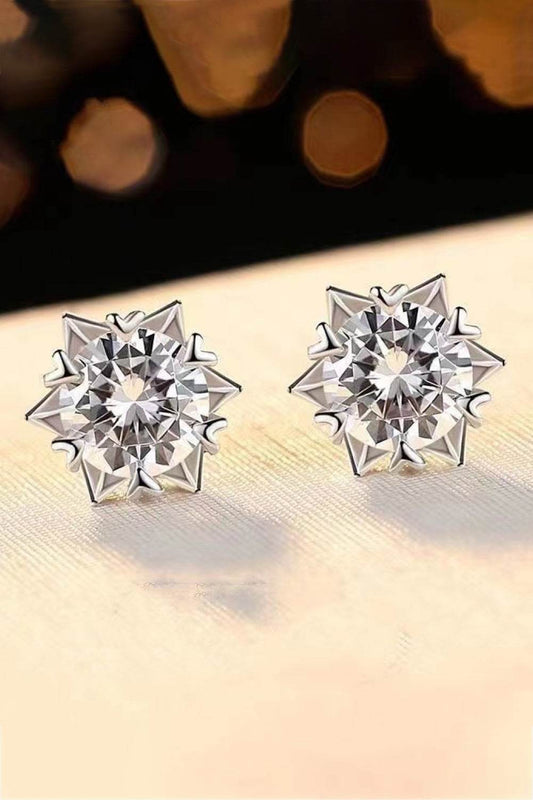 Stuck On You 4 Carat Moissanite Stud Earrings - Tredona LLC
