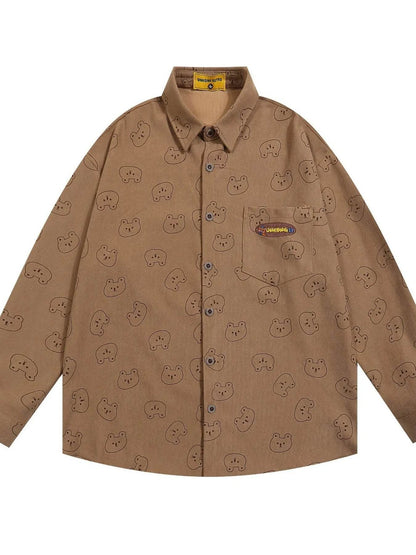 Men's Printed Button-Up Shirt - Tredona LLC