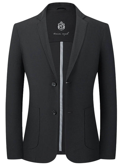 Men's Lapel Collar Long Sleeve Blazer - Tredona LLC