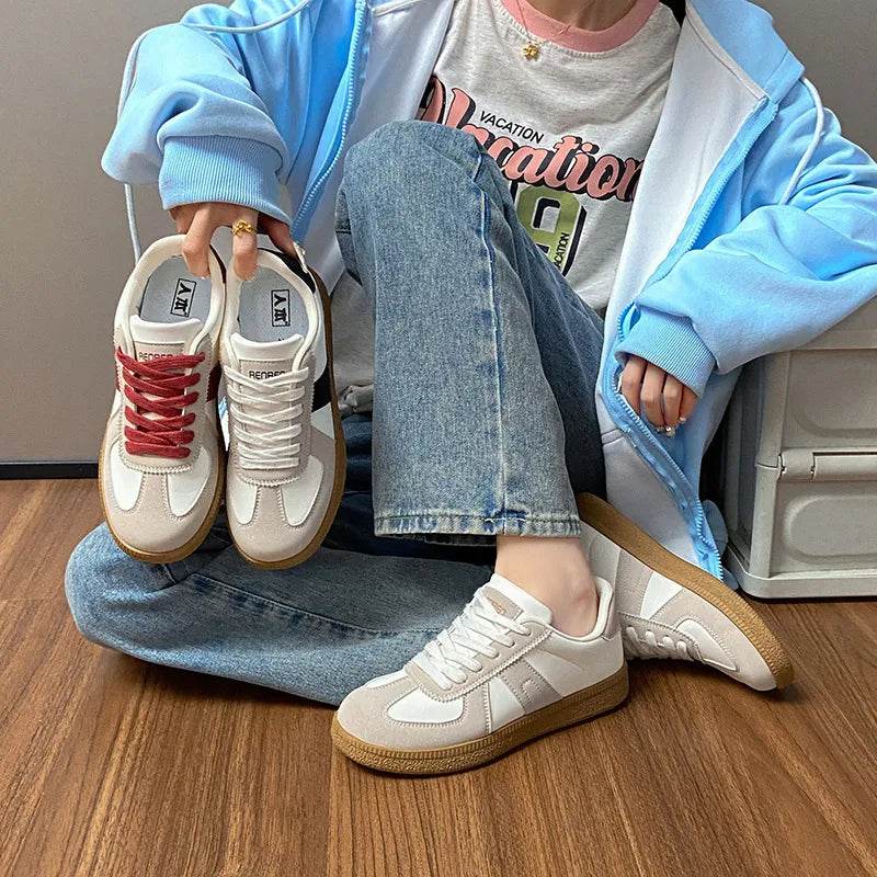 Contrast Flat Sneakers - Tredona LLC
