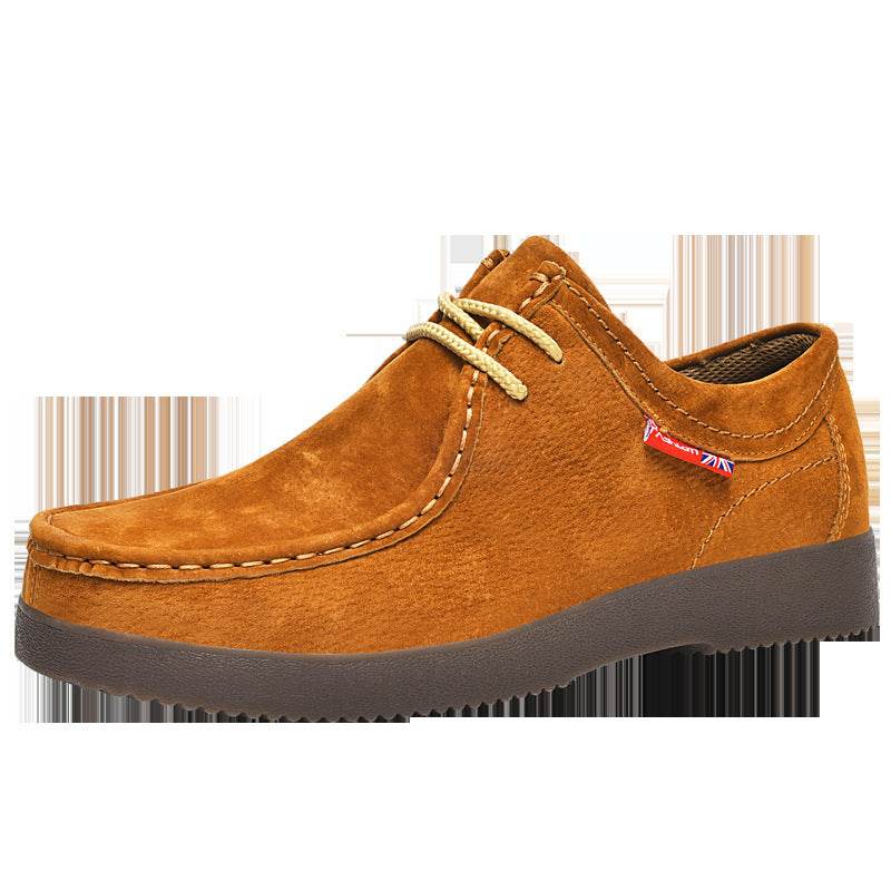 Outdoor Versatility For Traveling Suede British Style Leather Sneakers - Tredona LLC