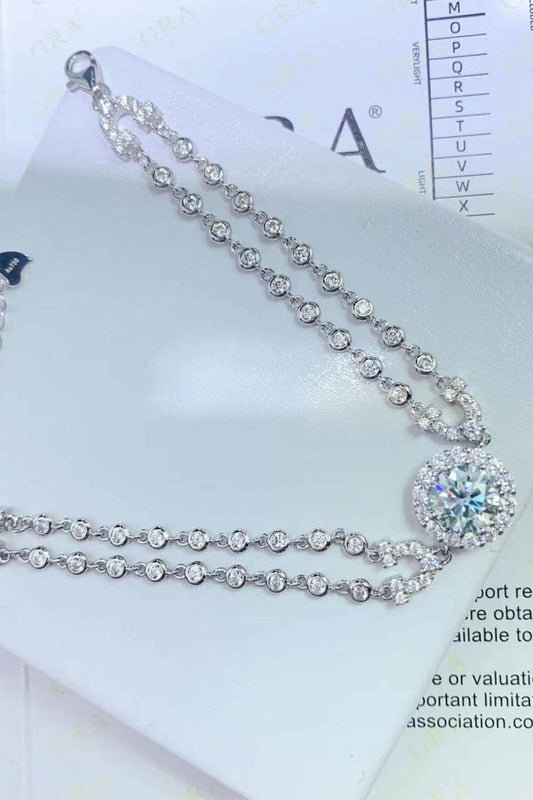 2 Carat Moissanite Double-Layered Bracelet - Tredona LLC