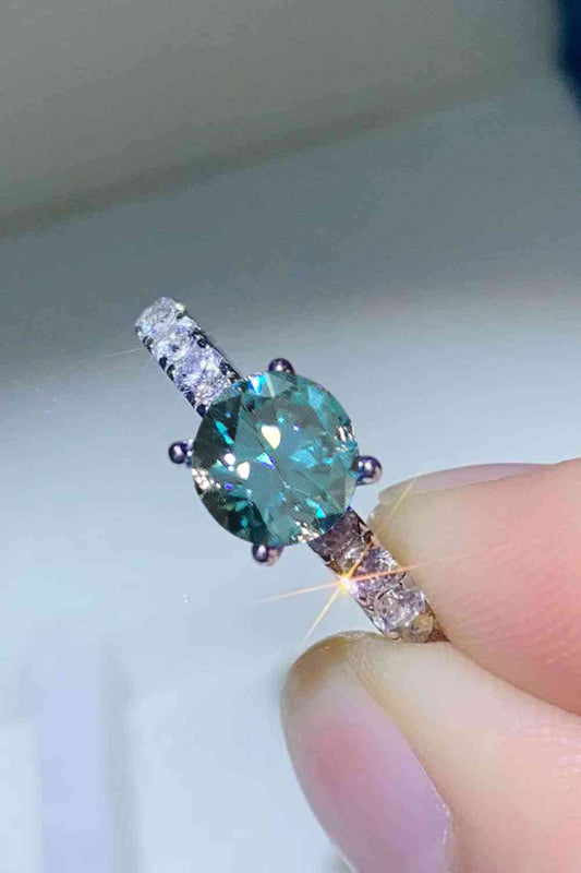 Future Style 1 Carat Moissanite Side Stone Ring - Tredona LLC