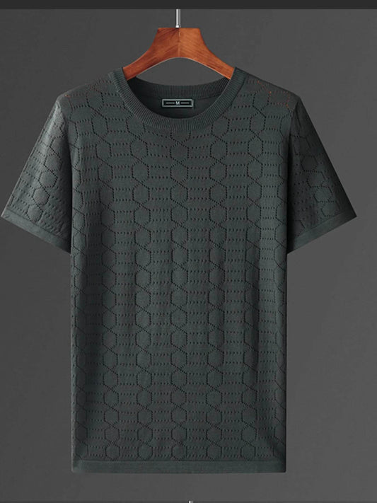 Men's Plus Size Round Neck Short Sleeve T-Shirt - Tredona LLC