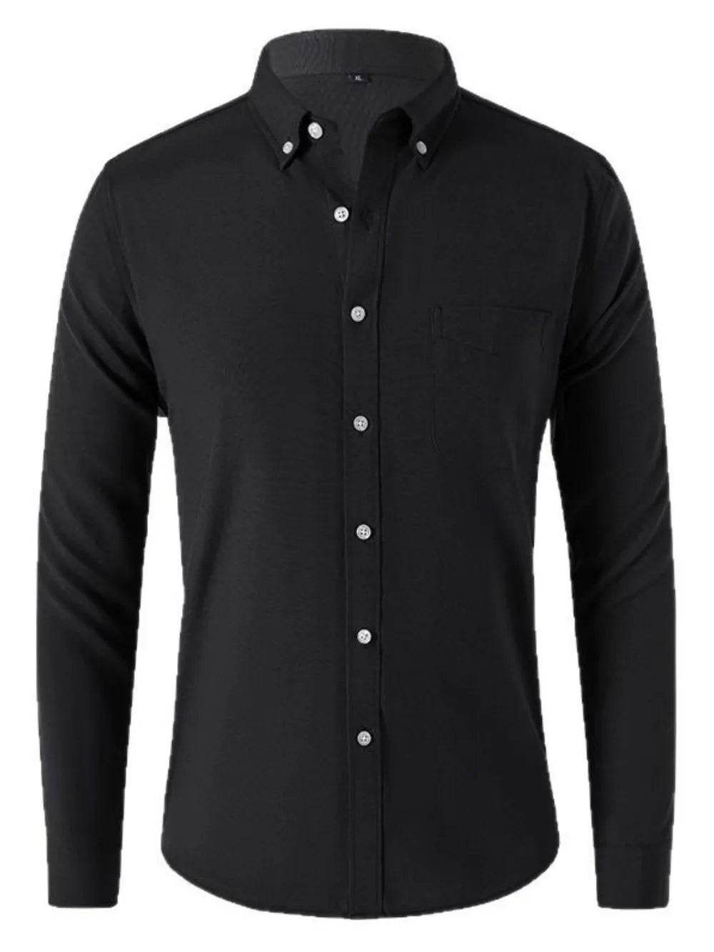 Men's Plus Size Button Down Collared Neck Shirt - Tredona LLC