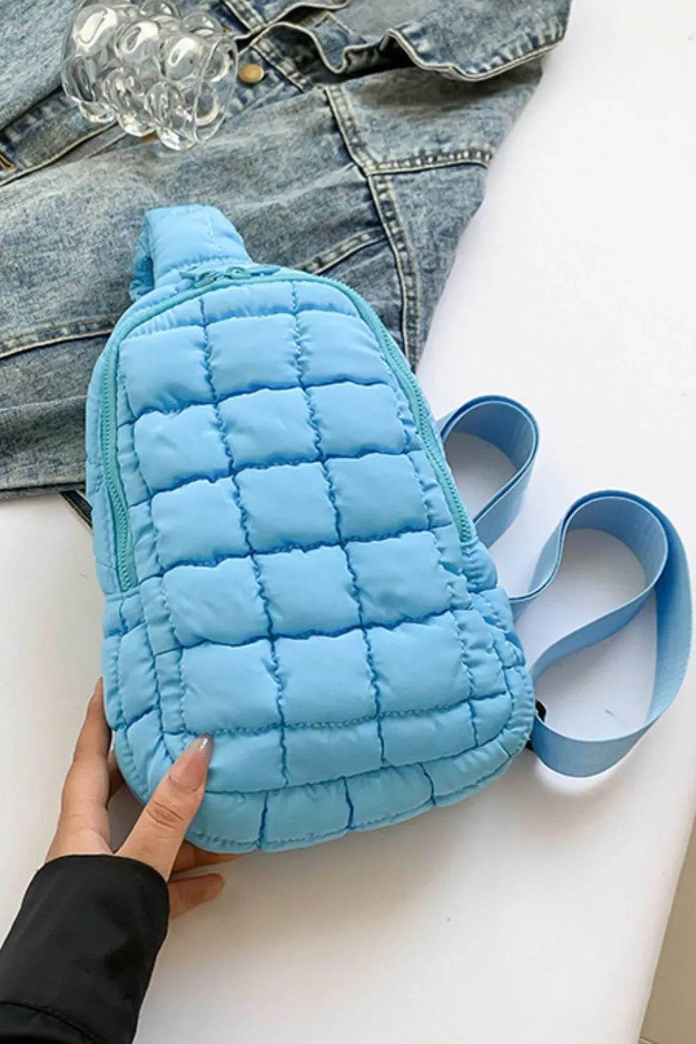 Quilted Nylon Crossbody Bag - Tredona LLC