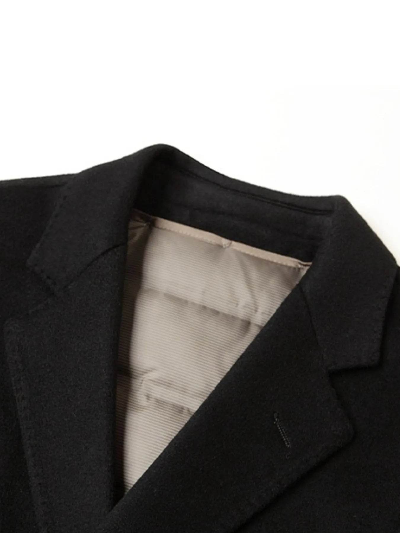 Men's Plus Size Button Up Long Sleeve Longline Coat - Tredona LLC