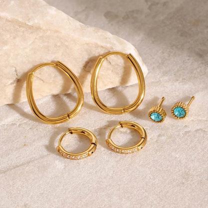 3-Piece 18K Gold-Plated Earrings - Tredona LLC