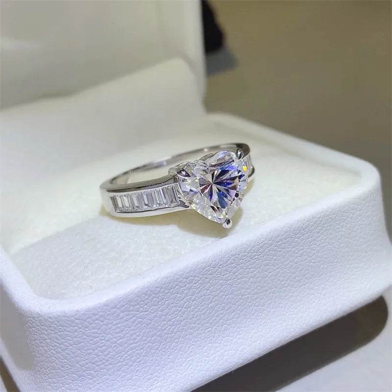 3 Carat Moissanite 925 Sterling Silver Ring - Tredona LLC