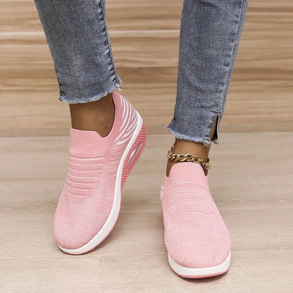 Breathable Mesh Wedge Sneakers - Tredona LLC