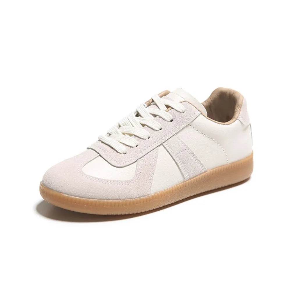 Lace Up Round Toe Flat Sneakers - Tredona LLC