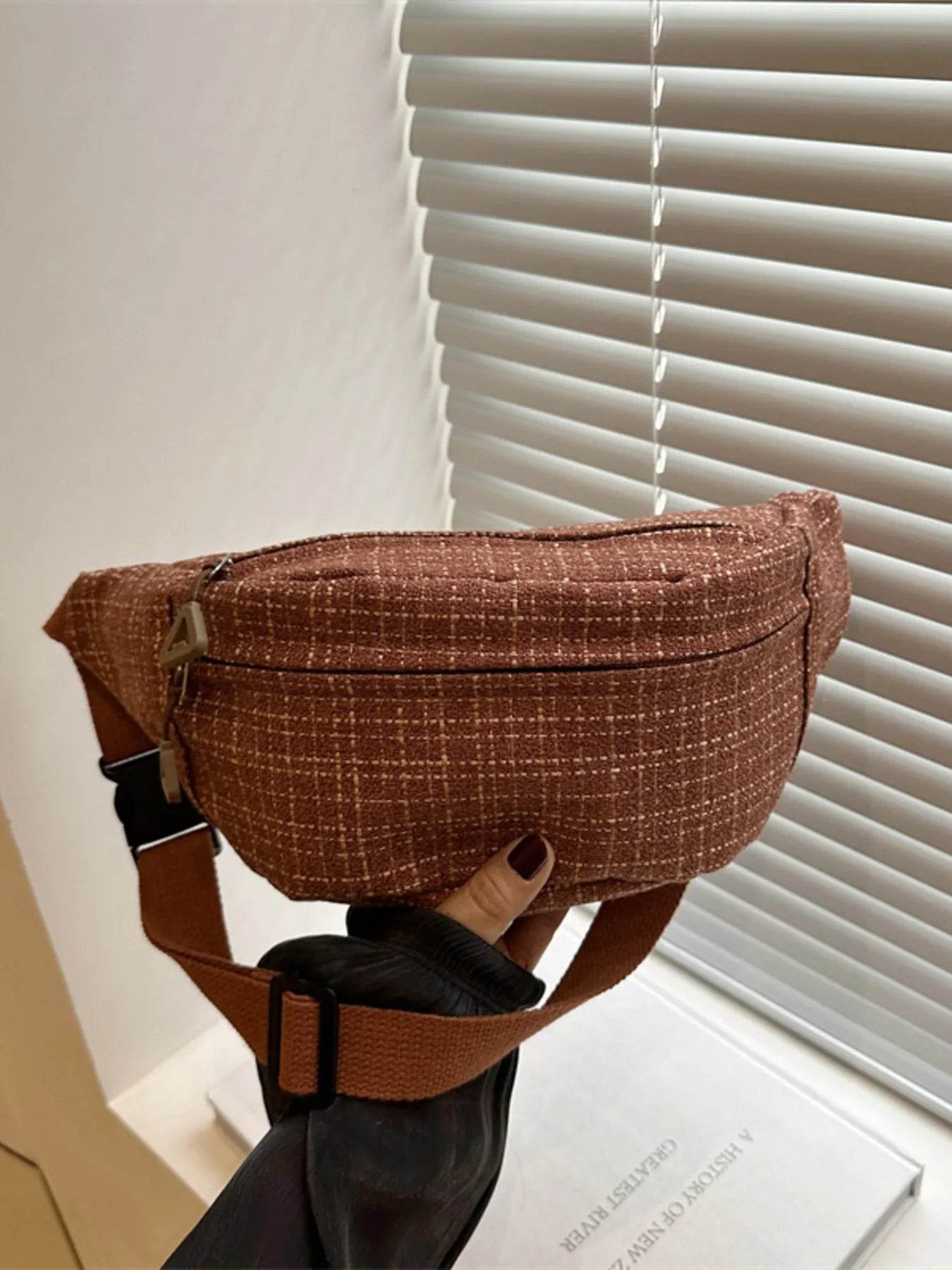 Plaid Pattern Crossbody Bag - Tredona LLC