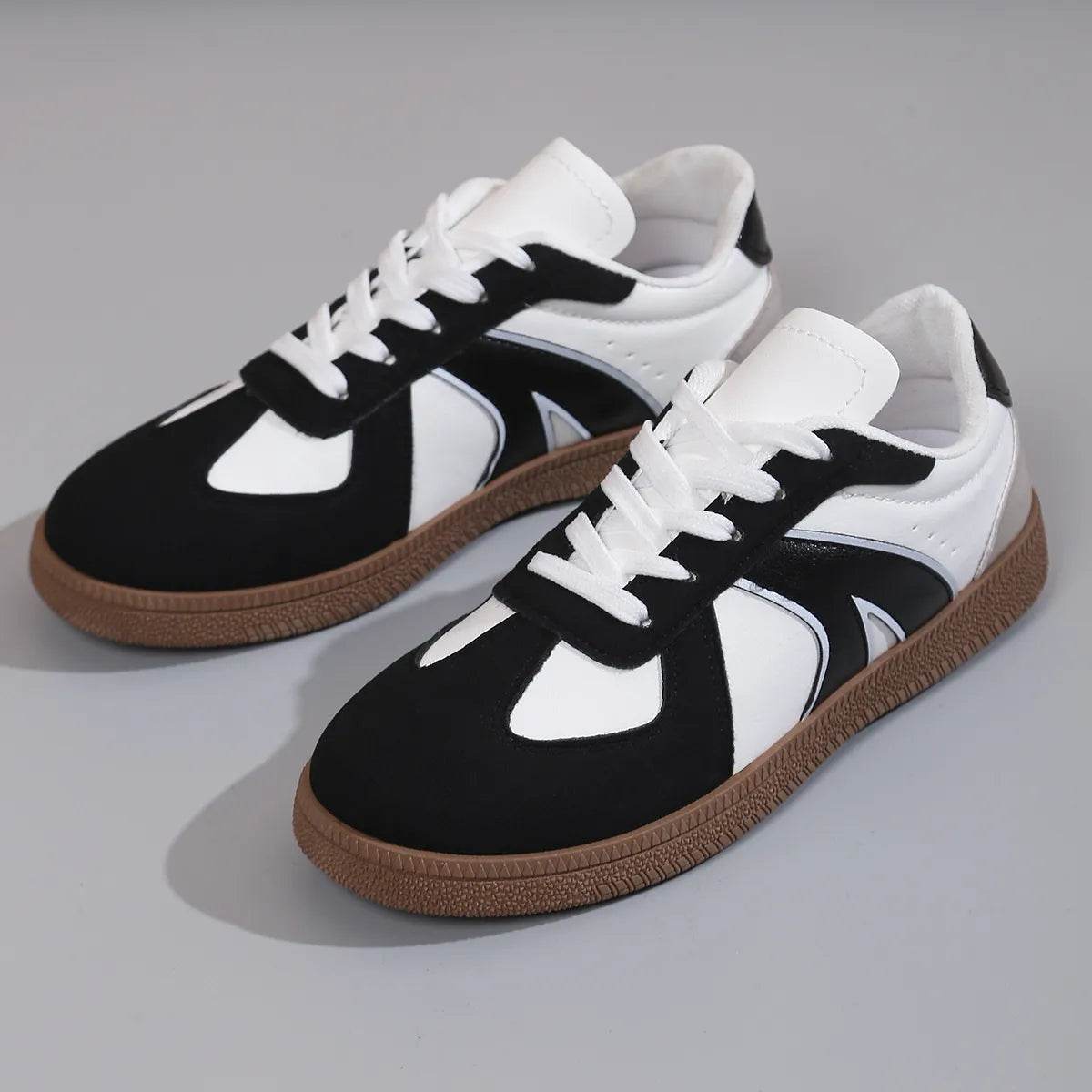 Lace Up Round Toe Sneakers - Tredona LLC